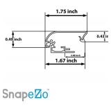 Retails for $168! SnapeZo Poster Frame 36x48 Inches, White 1.7 Inch Aluminum Profile, Front-Loading Snap Frame, Wall Mounting, Wide Series