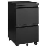 Retails for $105! Letaya Mobile File Cabinet with Lock,2 Drawer Under Desk Metal Rolling Filing Cabinets for Home Office Organizer Letters/Legal/A4(Fully Assembled-Black)