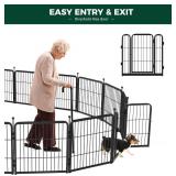 Retails for $180! FXW Rollick Unleashed Dog Playpen for Indoor, Yard, RV Camping, 24 inch 24 Panels for Small and Puppy Dogs, Black Patented
