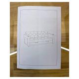 Retails for $400! Stylish Blue Pull Out Sofa Bed with Woven Polyester Fabric Solid Wood e DQ191