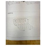 Retails for $400! Stylish Blue Pull Out Sofa Bed with Woven Polyester Fabric Solid Wood e DQ191