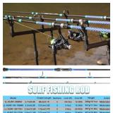 Sougayilang Surf Fishing Rod Carbon 3 Piece Spinning Fishing Rod 9