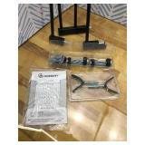 COMOMY 91.5cm Extra Tall Baby Gate for Stairs Doorways, Fits Openings 75-110cm Wide, Auto Close Sturdy Safety Dog Gate for House, Pressure Fit Easy Walk Through Pet Gate with Door, Black