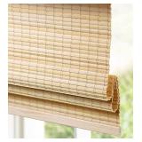 LazBlinds Cordless Bamboo Roman Shades, Privacy Window Treatment, Roll Up Bamboo Blinds for Windows, 35