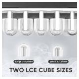Retails for $103! DUMOS Countertop Ice Maker with Handle, 26lbs/24H Portable Ice Machine, 9 Bullet Ice Cubes Ready in 6 Mins, Self-Cleaning, Quiet Compact Ice Maker for Home, Kitchen, RV, Camping, Bla