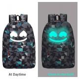 TitervctoIlluminated Smiley Backpack + DJ Music Bracelet Christmas Gift,Fashion Laptop Backpack,Travel Schoolbag,Outdoor Backpacks