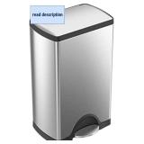 Retails for $130! simplehuman 38 Liter / 10 Gallon Rectangular Kitchen Step Trash Can, Brushed Stainless Steel