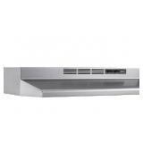 Broan 30 Inch Stainless Steel ADA Capable Non Ducted Under Cabinet Range Hood - Unable to Test  - (Missing Power Cable and Accessories)  - Retail: $99