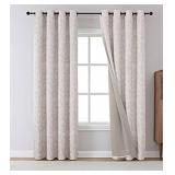 Max Blackout Leaf Reversible Grommet Top Energy Saving 100% Blackout Single Curtain Panel 50 in. W X 84 in. L