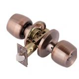 TOLEDO Malaga Antique Copper Privacy Keyed Door Knob Lock Set