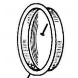 Closet Door Pull, Flush, 2in., Classic Black (8-pack)