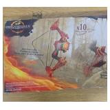 Nerf DragonPower Skyblaze Dart Bow, Inspired by Dungeons and Dragons, Dragon Bow Action, 10 Nerf Darts, 5-Dart Storage