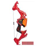 Nerf DragonPower Skyblaze Dart Bow, Inspired by Dungeons and Dragons, Dragon Bow Action, 10 Nerf Darts, 5-Dart Storage