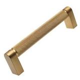 GlideRite 5  Screw Spacing Satin Gold Solid Knurled Bar Pull Cabinet Hardware Handle 20 Count