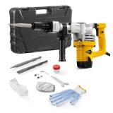 VEVOR Demolition Jack Hammer, 1400W Electric Jackhammer Heavy Duty, 2900 BPM Jack Hammer Concrete Breaker, with 1 Point Chisel, 1 Flat Chisel, Storage Case, Gloves and Goggles, for Demolition - Retail