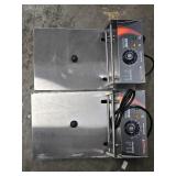 VEVOR Commercial Electric Deep Fryer 18.2 qt. Electric Countertop Fryer 3000 Watt Stainless Steel Dual Deep Fryer, Silver - Retail: $85