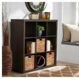 Better Homes & Gardens 9 Cube Storage Organizer, Solid black (Damage-See Pics) - Retail: $88
