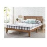Zinus Alexia 12 Inch Wood Platform Bed with Headboard / No Box Spring Needed / Wood Slat Support / Rustic Pine Finish  Queen - Retail: $318