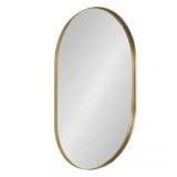 Kate and Laurel Rollo Capsule Framed Wall Mirror, Gold  - Retail: $150