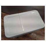 Sterilite Set of (10) 6 Quart Storage Boxes  Clear Plastic Storage Bin with Snap-on Lid  White