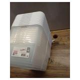 Sterilite Set of (10) 6 Quart Storage Boxes  Clear Plastic Storage Bin with Snap-on Lid  White -