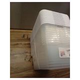 Sterilite Set of (10) 6 Quart Storage Boxes  Clear Plastic Storage Bin with Snap-on Lid  White -