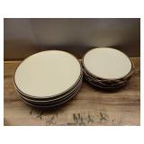 Thyme & Table 12-Piece Stoneware White Dinnerware Set  Everest Collection  (Missing Two Bowls)- Retail: $50