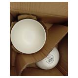Thyme & Table 12-Piece Stoneware White Dinnerware Set  Everest Collection  (Missing Two Bowls)- Retail: $50