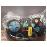 Your Zone Kids Gamer Weighted Plush Pillow, 17" x 12", Black