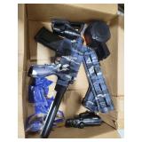 Electric Gel Ball Blaster, High Speed Automatic Splatter Ball Blaster with 50000+ and Goggles, Rechargeable Splatter Ball Toys for Outdoor Activities Game Party-BLueWhite