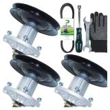 POSEAGLE 3 Pack Pre-Greased GY21099 Spindle Assembly with GX21381 Pulley GX21395 Belt Replaces John Deere GY20592 GY20867 GY21099 GX21381 for John Deere 190C D170 E180 G11 LA150 LA175 S180 Tractors mi