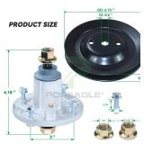 POSEAGLE 3 Pack Pre-Greased GY21099 Spindle Assembly with GX21381 Pulley GX21395 Belt Replaces John Deere GY20592 GY20867 GY21099 GX21381 for John Deere 190C D170 E180 G11 LA150 LA175 S180 Tractors mi