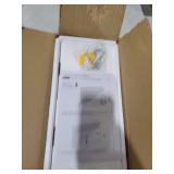 WOPITUES Floating Shelves for Bathroom Wall Decor, Wall Mounted Shelves Over Toilet with 2 Cube Shelves, Bathroom Accessory for Organizers and Storage -White