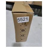 Vriccc Black Bread Box for Kitchen Counter, Large Bamboo Wood Double Layer Bread Box, Wooden Bread Storage Capacity