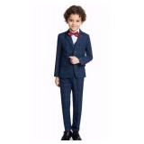 Baby Boys Tuxedos Toddler Suits Set Kids Plaid Slim Fit Suits for Boys 3t 5 Piece Wedding Outfit Size 3