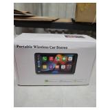 Portable Wireless Carplay Car Stereo, 7\" HD Touchscreen for Car with Apple CarPlay & Android Auto with Backup Camera/Mirror Link/Voice Control/Bluetooth/GPS/AUX/FM Satellite Radio for All Vehicles