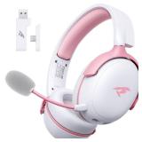 KOFIRE Wireless Gaming Headset, 2.4GHz USB Gaming Headphones with Bluetooth 5.4, 53MM 3D Stereo Sound, 65H Battery, ENC Noise Canceling Mic, 3.5mm Wired, Wireless Headset for PC PS5 PS4 Mac Switch