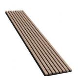 Soundproof Acoustic Wood Slat Wall Panels - 47.24 x 12.6 (4 Pack) - Noise Reducing Decorative Wall Panels for Home, Office, Studio, Light Brown