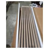 Soundproof Acoustic Wood Slat Wall Panels - 47.24 x 12.6 (4 Pack) - Noise Reducing Decorative Wall Panels for Home, Office, Studio, Light Brown