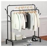 Garment Racks for Hanging Clothes, Clothes Rack for Bedroom, Double Rod Clothing Rack