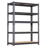 5-Tier Garage Storage Shelves, Heavy Duty Adjustable Shelving Unit,