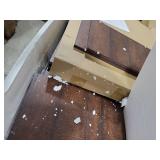 Vabches Makeup Vanity Desk, Vanity Mirror with Lights Desk and Chair,Makeup Table with 3 Large Drawers and 2 Cabinets, Time and Temperature Display, 3 LED Lighting Modes Adjustable, Brown