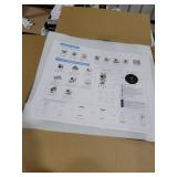 Automatic Smart Cat Litter Box, Large Capacity Self-Cleaning Litter Box with Infrared/Gravity/Ambient Light Function(Model B), White