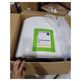 Automatic Smart Cat Litter Box, Large Capacity Self-Cleaning Litter Box with Infrared/Gravity/Ambient Light Function(Model B), White