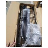 Black 4-Shelf Heavy Duty Storage Wire Shelving Unit for Restaurant Garage