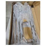 Clothes Rack, Rolling Clothing Garment Rack with 2 Hanging Rods and 2 Storage Shelves