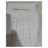 Dresser for Bedroom with 12 Drawers, Fabric Dressers & Chest of Drawers with Sturdy Metal Frame, Wood Top, for Woman, 40.6\" W x 11.8\" D x 44.5\" H (Rustic Brown)