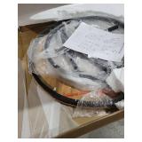 Nesting Tables Set of 2, Round Coffee Table, Small Nesting Coffee Table with Adjustable Non-Slip Fee, Wood Grain Top Nesting Tables for Living Room, Bedroom (Wood Grain Brown)