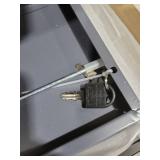 Metal Storage Cabinet with Doors and Shelves,Garage Storage Cabinet with Lock,Black Grey Metal Cabinets with Locking Doors,Steel Cupboard for Home,Office,Garage Cabinets