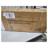 Metal Storage Cabinet with Doors and Shelves,Garage Storage Cabinet with Lock,Black Grey Metal Cabinets with Locking Doors,Steel Cupboard for Home,Office,Garage Cabinets